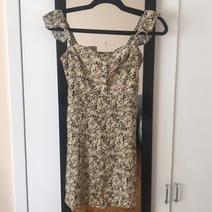 Flynn Skye Floral Bardot Mini Dress Size Medium
